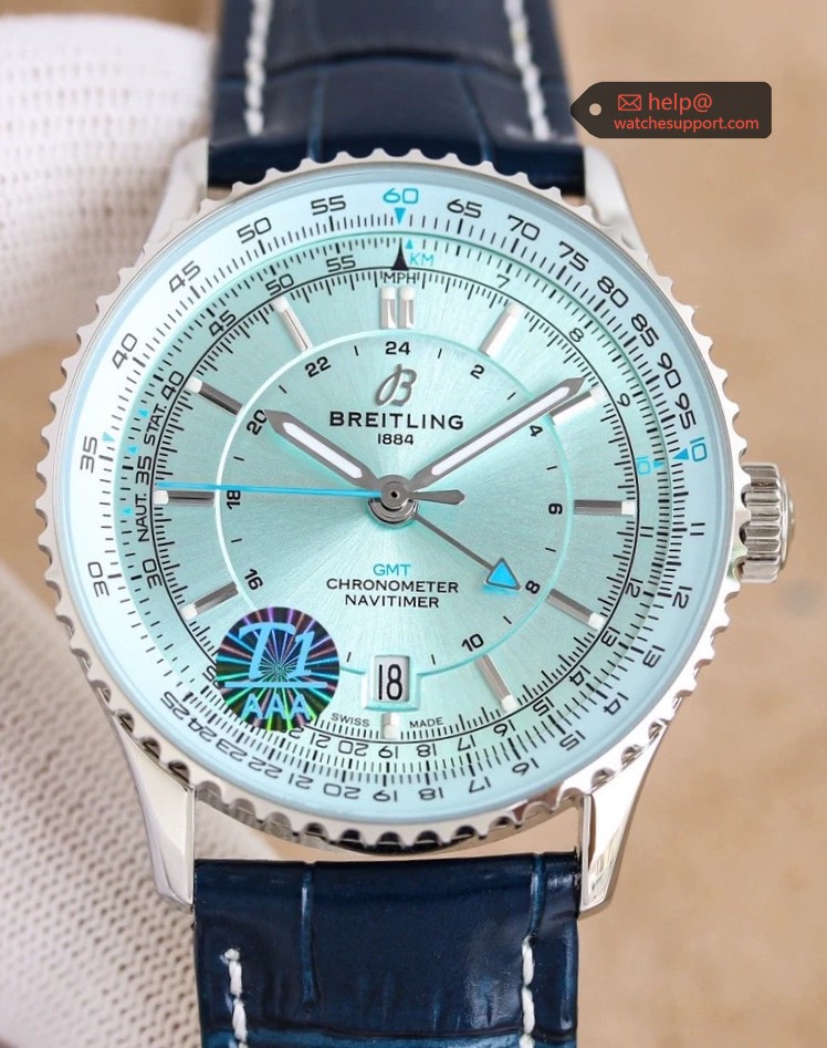 Breitling Navitimer 1 Automatic GMT 41mm Ice Blue Dial