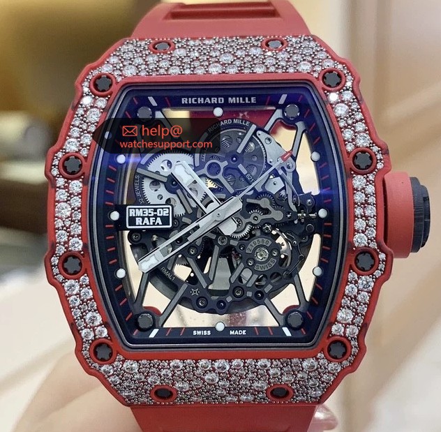 Richard Mille RM 35-02 Rafael Nadal Red Quartz TPT Snowflake Diamond Richard Mille RM 35-02 Rafael Nadal Red Quartz TPT Snowflake Diamond