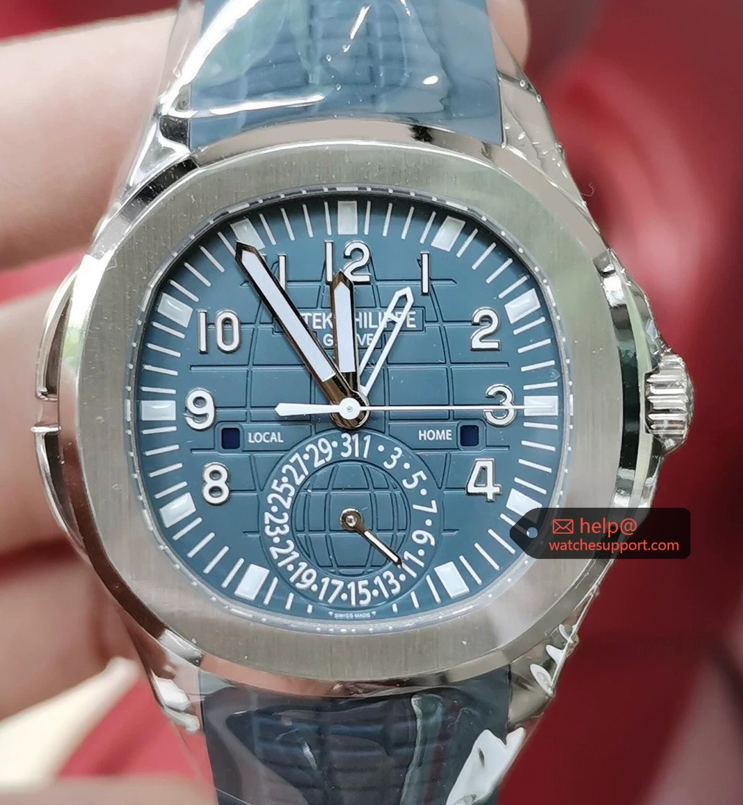 Patek Philippe Aquanaut 5164G Blue Travel Time Gradient Blue Dial