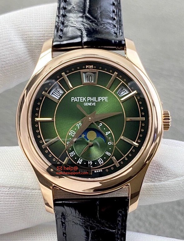 Patek Philippe 5205R-011 Rose Gold Moonphase Olive Green Automatic
