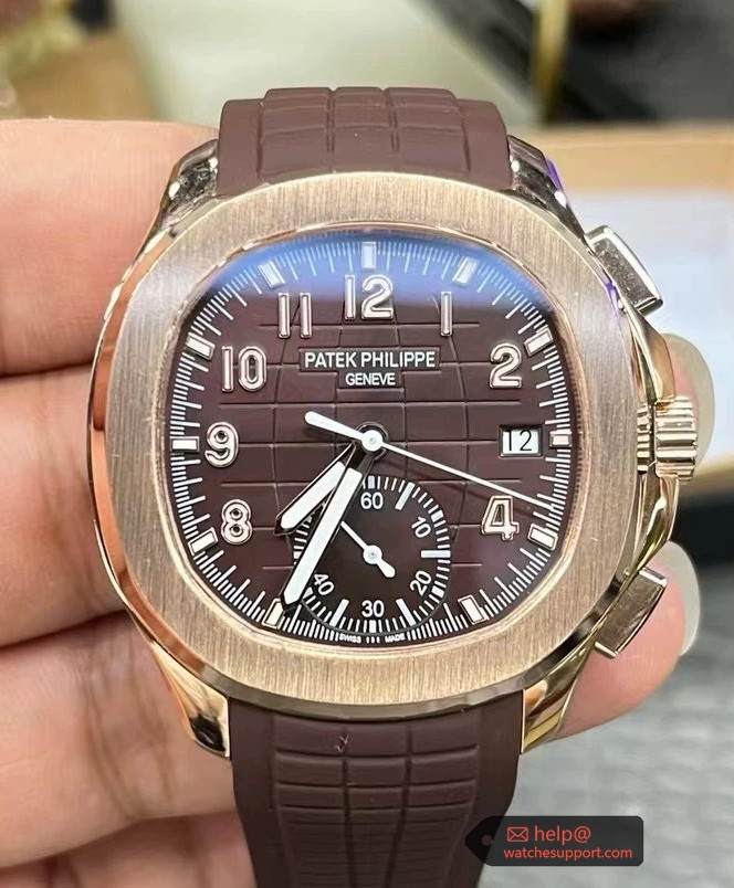 Patek Philippe Nautilus 5968 Chronograph with Brown Rubber Strap