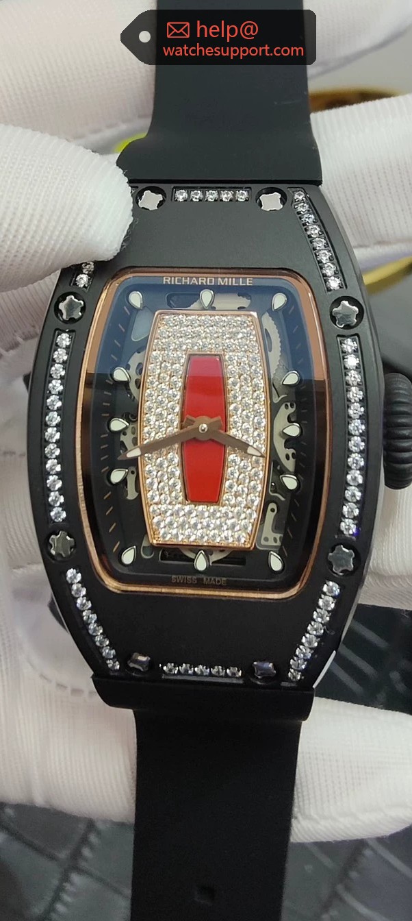 Richard Mille RM 007 Black Ceramic with Rose Gold Diamond Dial