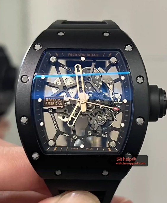 Richard Mille RM 035 Black Big Bull 18k Gold Middle Case