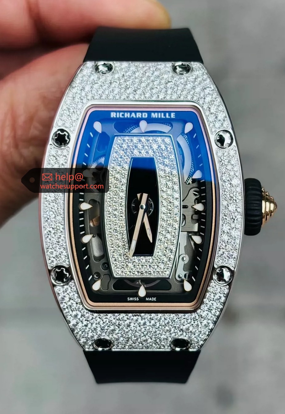 Richard Mille RM 07-01 Snowflake Diamond White Gold Black Lip Richard Mille RM 07-01 Snowflake Diamond White Gold Black Lip
