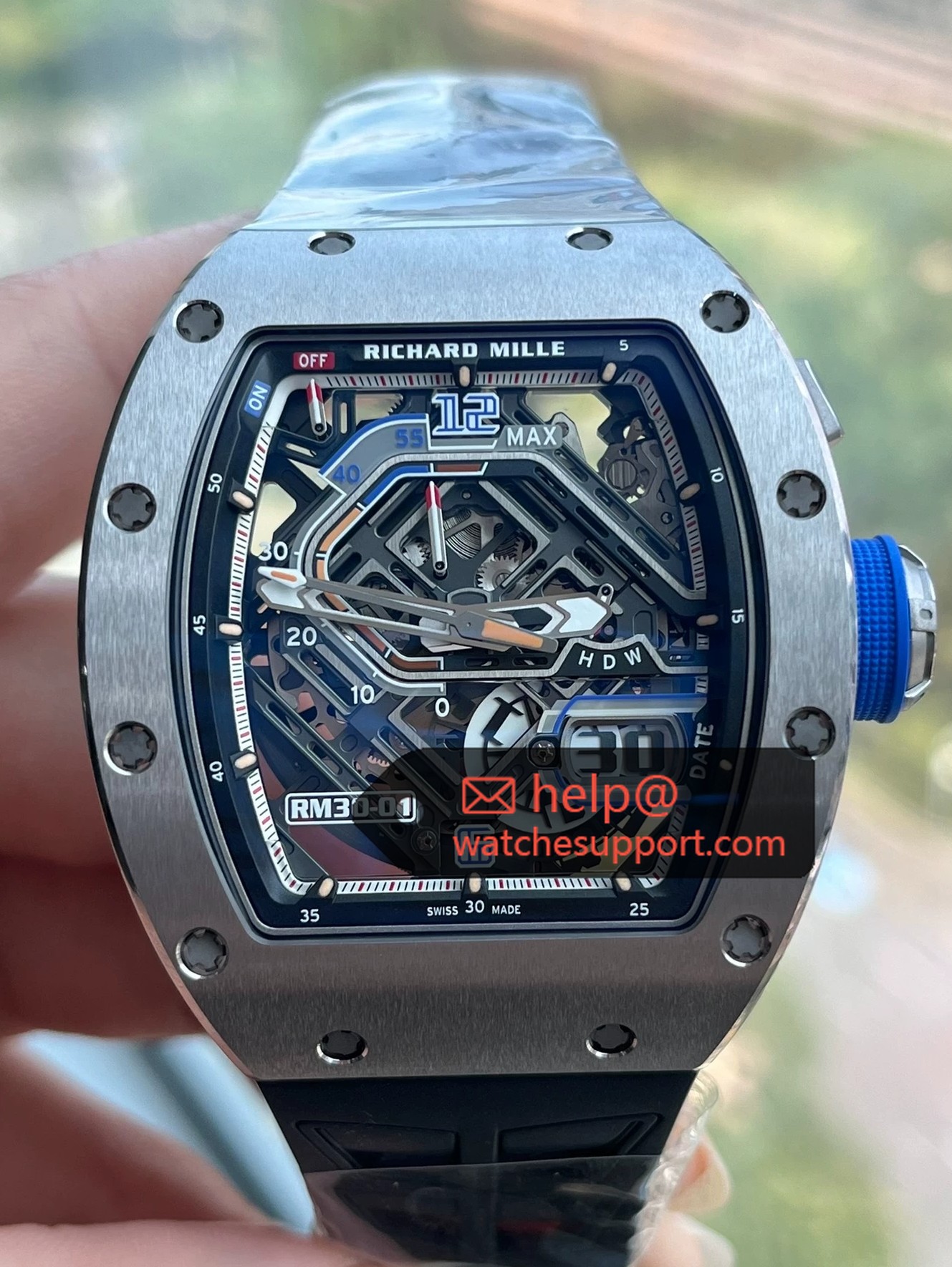 Richard Mille RM 30-01 Titanium Skeleton Dial Declutch Rotor Richard Mille RM 30-01 Titanium Skeleton Dial Declutch Rotor
