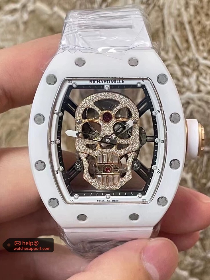 Richard Mille RM 52-01 White Ceramic Skull Tourbillon