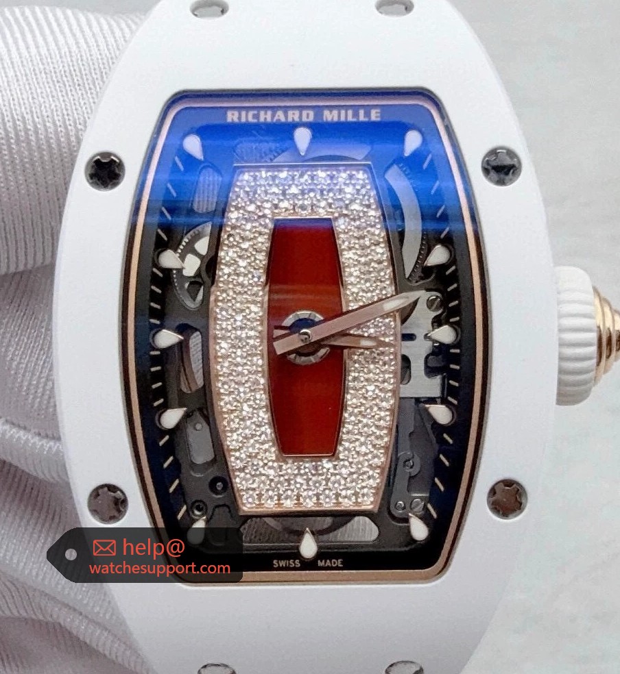 Richard Mille RM07-01 Red Lip White Ceramic with Diamonds Richard Mille RM07-01 Red Lip White Ceramic with Diamonds