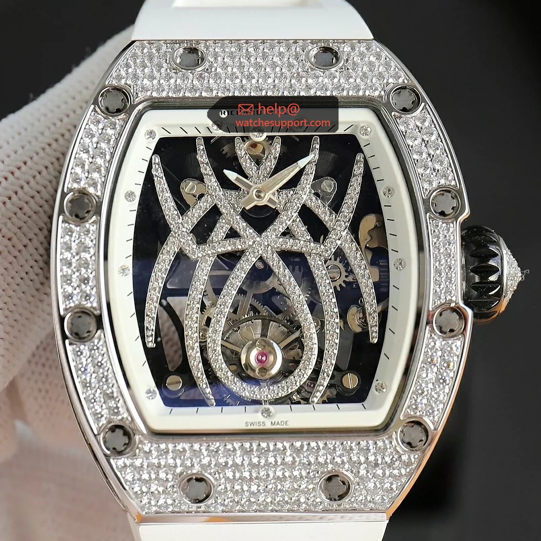 Richard Mille RM 19-01 Spider Full Pavé Tourbillon White Ceramic