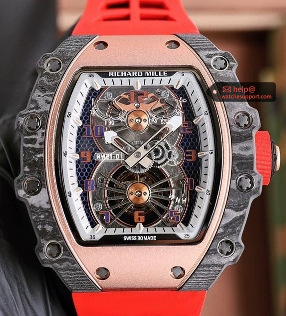 Richard Mille RM 21-01 V2 Red Gold Carbon Skeleton Tourbillon