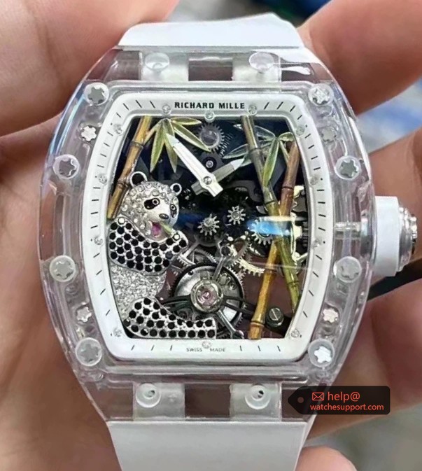 Richard Mille RM 26-01 Panda Tourbillon White Sapphire Crystal Case