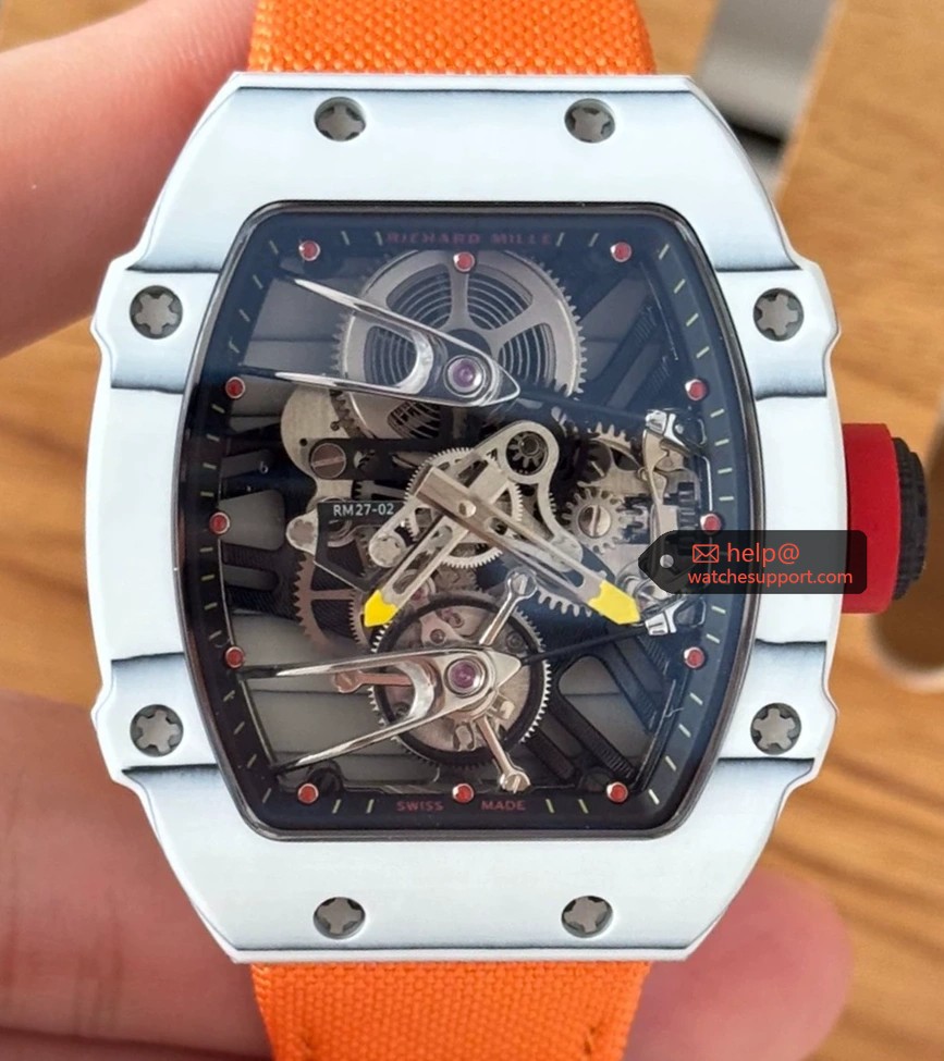 Richard Mille RM 27-02 Rafael Nadal Tourbillon Skeleton Orange Strap