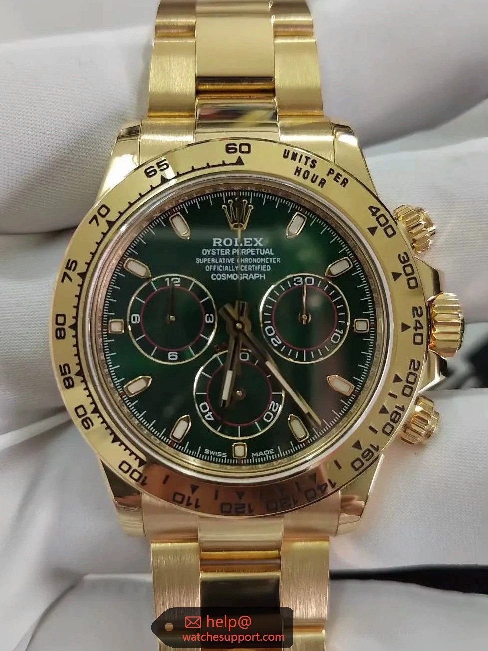 Rolex Daytona 116508 Full Gold Green Dial 40mm