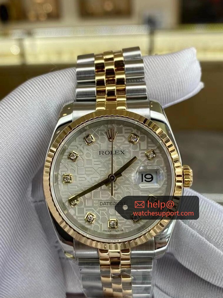 Rolex Datejust 116233 Silver Jubilee Diamond Markers 36mm