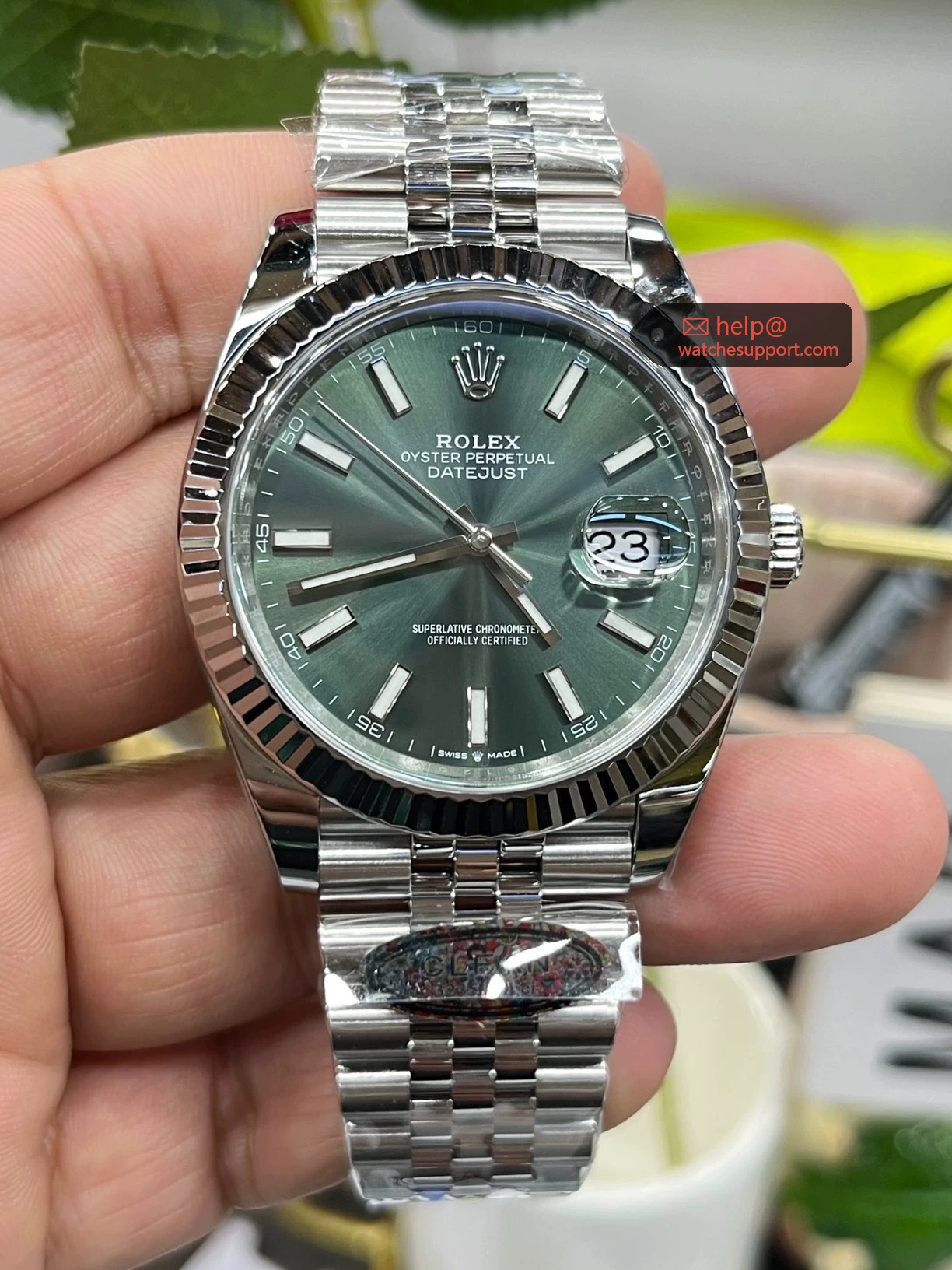 Rolex Datejust 126334 Mint Green 41mm Jubilee