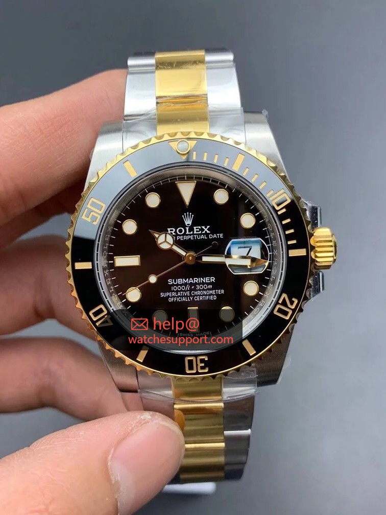 Rolex Submariner 116613LB 40mm Black Dial Gold Bezel
