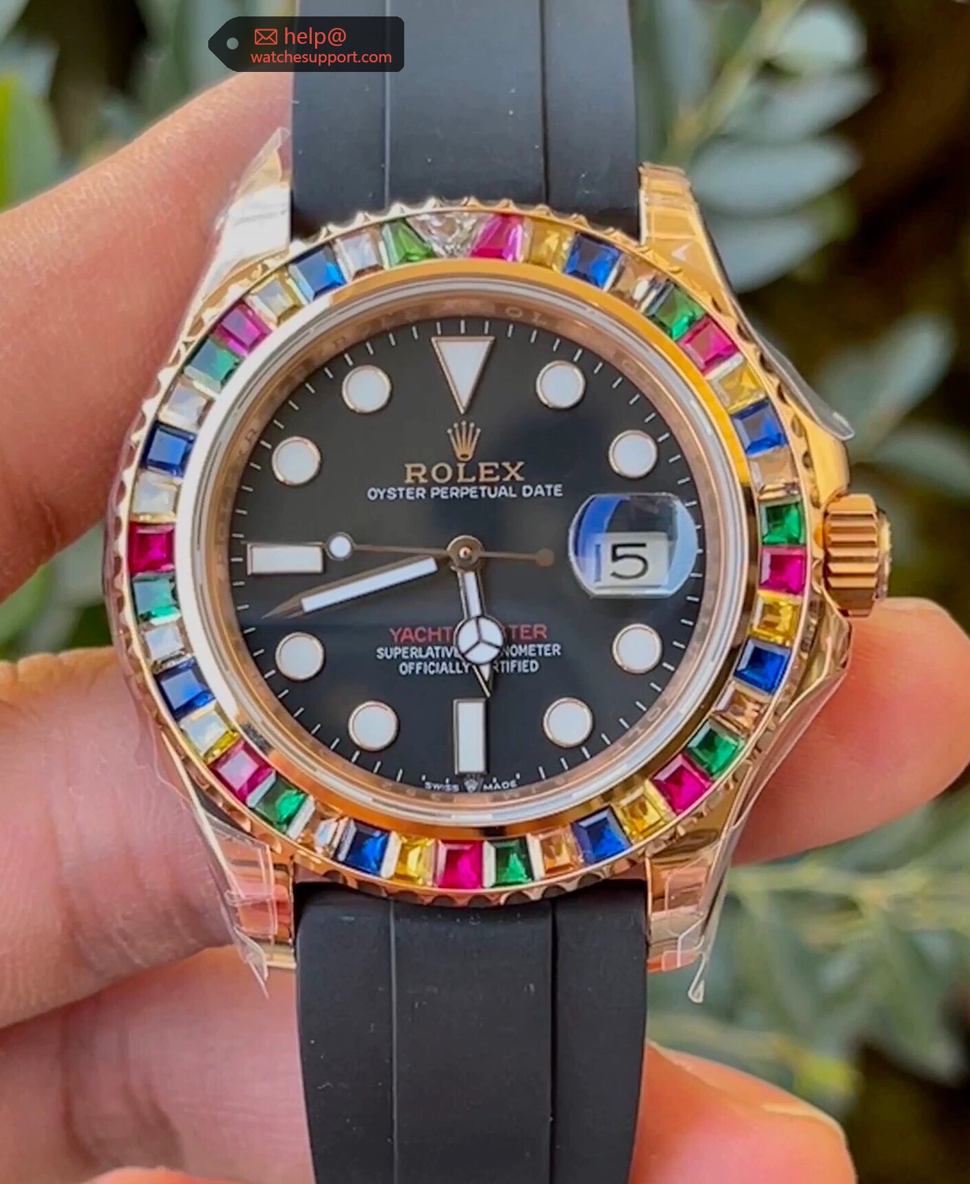 Rolex Yacht-Master 116695SATS Rainbow Bezel 40mm